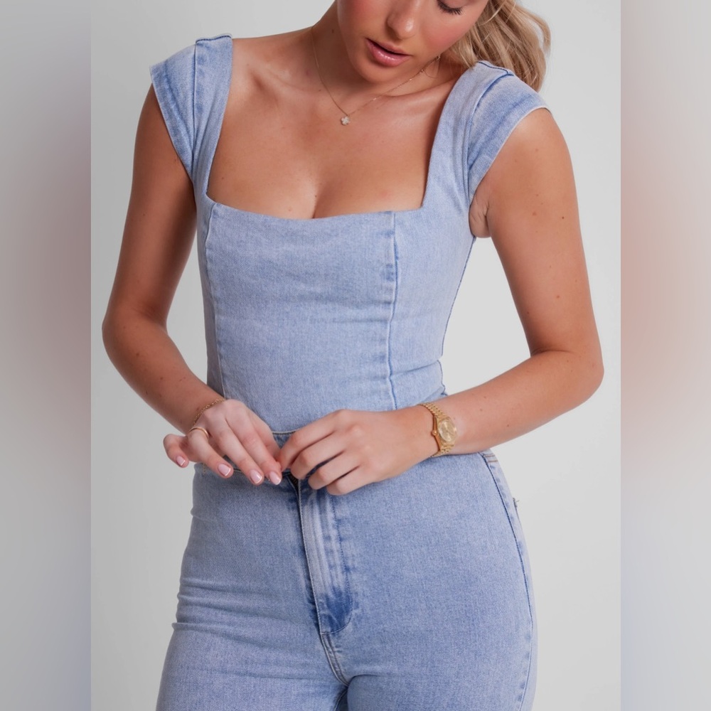 Odd Muse Denim Bodysuit - Size Medium - Never Worn, *DISCONTINUED!